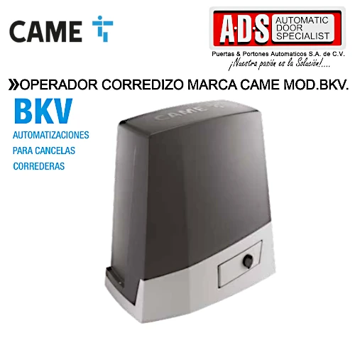 Operador Corredizo Marca CAME MOD.BXV CAME México - ADS Puertas & Portones Automáticos S.A. de C.V.